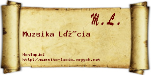 Muzsika Lúcia névjegykártya